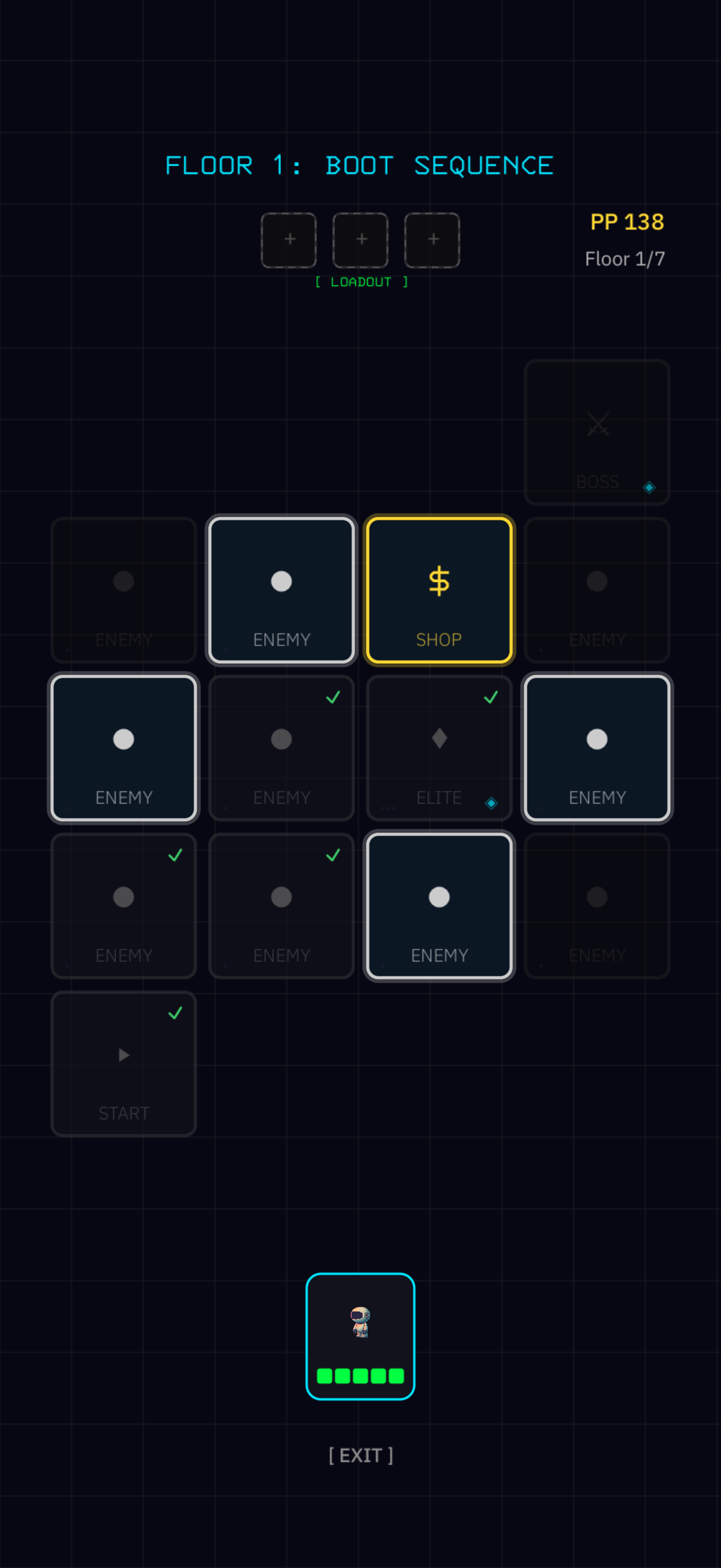 ABEND: MELTDOWN — Floor 1 Boot Sequence map