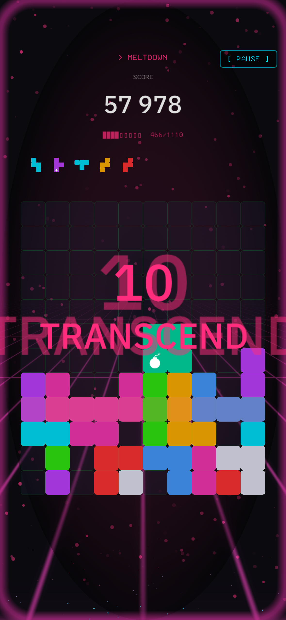 ABEND: MELTDOWN — Transcend chain at score 57,978